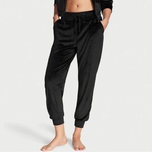 Victoria’s Secret Black Velour Joggers